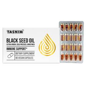 Tasnim 120058060090 Black Seed Oil Organic Cold Pressed Capsules 100% Pure Cold-pressed Bl
