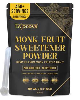 Tejonova 313056472470 Pure Monk Fruit Extract Powder 5 Oz 100% Sweetener No Erythritol