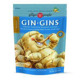 The Ginger People 726084121911 Gin Gins Peanut Chews By Anti-nausea And Digestion Ai