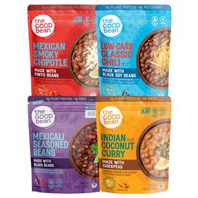 The Good Bean 856651002951 Heat And Eat Pouch - Variety Pack Of 4 10 Oz Mex