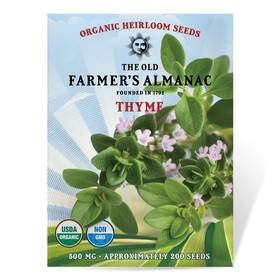 The Old Farmers Almanac 850008688645 Organic Thyme Seeds - Approx 160 Green