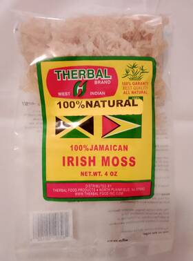 A380383 Therbal 100% Natural Jamaican Irish Moss Leaf Superfood Sea Seaweed Jelly 4 Oz
