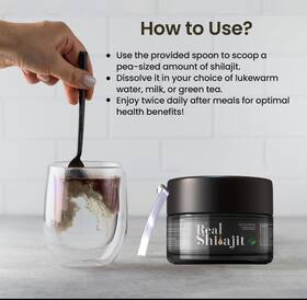 Tierra Purra 197644652426 Shilajit Pure 100% Himalayan Resin 30 Grams Jar 60 Servings Spoon