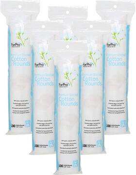 Tng Worldwide 445029482414 Forpro Premium Stitched Cotton Rounds 100% Pure Pads For Removing Makeup
