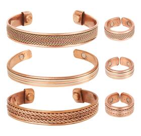Krbra151-01 Touchstone Krbra151-01---c Juego De Pulsera Y Anillo Cobre Forjado A Mano Estilo Tibetano Lujo