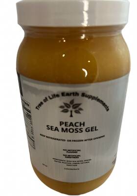 Tree Of Life Earth Supplements 612461776495 Peach Infused Wildcrafted Irish Sea Moss Gel 16 Oz