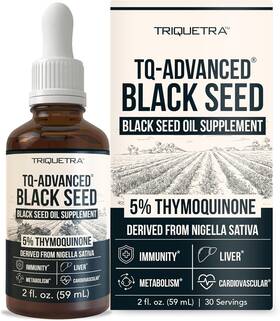 Triquetra Health 445022324322 Black Seed Oil With 5% Thymoquinone - 100mg Per Serving 15 1 Concentrate From N