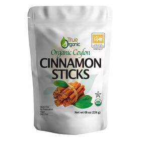 True Organic 091128998546 Ceylon Cinnamon Sticks 08 Ounces Premium 8 Ounce Pack Of 1