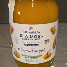 M250207 True Sea Moss Superfood Gel Mango Pineapple Wildcrafted 92 Minerals 16 Fl Oz