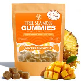 Trueseamoss 061033694098 True Sea Moss Gummies High Potency 4250mg Authentic Gel Raw Wil