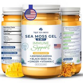 Tsm-106-gac1 Trueseamoss Sea Moss Black Seed Oil Ashwagandha Ginger - Irish 5 In 1