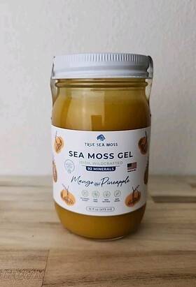 Tsm-abg1 Trueseamoss Wildcrafted Irish Sea Moss Gel Made With Dried Seaweed Seamoss Mango And Pineapple