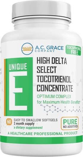 Unique E 784922430588 A.c. Grace Company Tocotrienols - Tocopherol Free Softgels 60