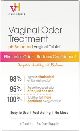 667-06 Vh Essentials Vaginal Odor Treatment - Ph Balanced Suppositories 6