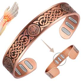 Fussy250827005 Vicmag Copper Bracelet 9x Strength 99% Pure 5000 Gauss Magnets Adjustable