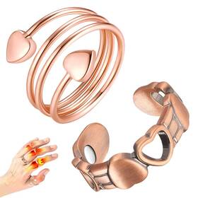 Fussy250827008 Vicmag 2pcs Magnetic Copper Rings For Women Men 99.99 Pure Ring With