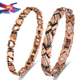 Usl0107009 Vicmag Copper Magnetic Bracelet For Women Magnets Brazaletes 99.9% Solid Pure