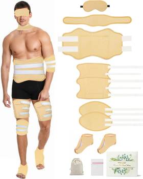 Viowey 726084788558 11 Pcs Castor Oil Pack Wrap For Men Wraps Entire Body Plus