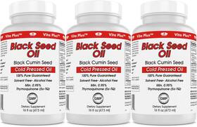 Vita Plus 078835033715 3 Pack Black Seed Oil 16 Oz