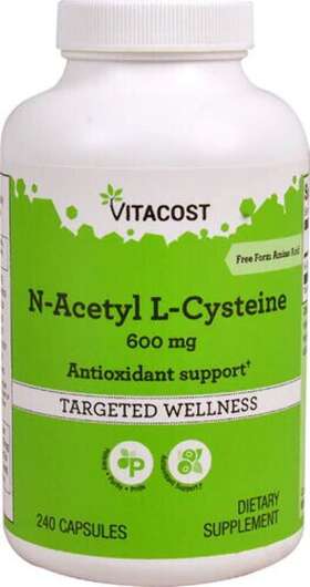 Vitacost 835003006731 N-acetyl L-cysteine -600 Mg -240 Capsules