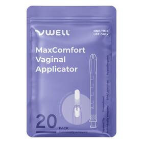 Int-vwac20 Vwell Maxcomfort Tapered Vaginal Rectal Suppository Universal Purple