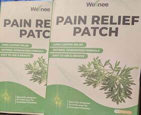 Wellnee 196852097524 Knee Pain Relief Patches Wormwood/radix Aconiti 2 X 10 Ct Ships Free