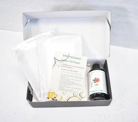 3199-38120 Wellnessamz 20 Piece Castor Oil Pack Wrap Kit Bandages W Self Adhesive And
