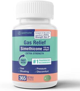 Welmate 373581301362 - Gas Relief Simethicone 125mg Softgels Extra Strength Ibs