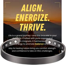 Cbz00001 Westluna Magnetic Copper Healing Bracelet For Men Women 99.99 Pure Wi