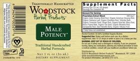 Woodstock Herbal Products 854245005296 Male Potency 1 Oz - Natural Energy