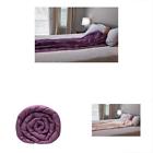 Wsauberginewhite60x8020lbs Chanasya Egyptian Throws Cotton Reversible Weighted Blanket For 817797023347