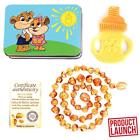 X001tigfxt Unbranded Natural Baltic Amber Teething Necklace Certified Silicon Teether