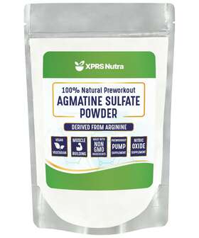 53454 Xprs Nutra Agmatine Sulfate Powder Energy Workout Nitric Oxide Blood Flow 16oz