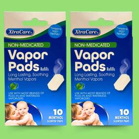 Xtracare 849607074164 Vapor Pads 10 Count Non-medicated Menthol Scented Refills 2-pack