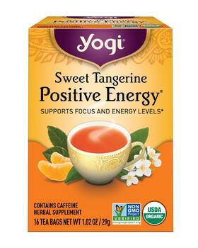 Yogi Teas 076950204553 Sweet Tangerine Positive Energy Tea 16 Bag