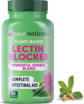 Yvitlecblk60 Yuve Lectin Blocker Defense - Blocks Interfering Dietary Lectins Supports