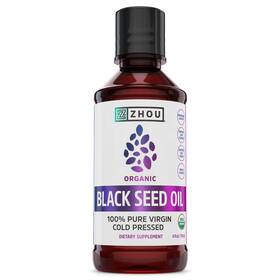 Zhou 669191350723 Organic Black Seed Oil - Cumin Cold Pressed Nigella Sati