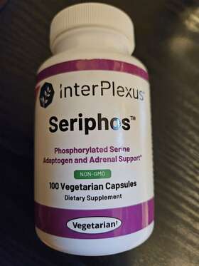 219301-9 Zint Interplexus Seriphos Phosphorylated Serine Adrenal 100 Capsules Exp 12/24 New