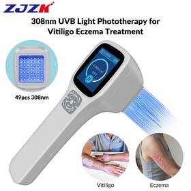 5-40mw Zjzk Pd01 Portable 49pcs 308nm Uvb Excimer Light Therapy Device Skin Care Tool 5-40mw/cm