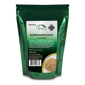 Zokiva-ashwg-tea-cs-1lb Zokiva Nutritionals Ashwagandha Root Cut And Sifted Loose Herbal Tea Bulk 1 Lb Pouch Adaptogen