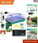 Complete Seed Starter Kit With Grow Lights & Heat Mat For Indoor Gardeners. Fixed Price $46.46.