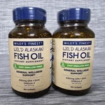 Pack Wileys Finest Wild Alaskan Fish Oil Omega 3 180 Mini Softgels Exp 10/27. Fixed Price $57.99.