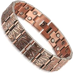 Rainso 99.99% Men Double Row Pure Copper Magnetic Bracelet For 3500 Gauss Wi. Fixed Price $53.51.
