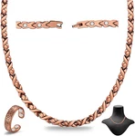 Copper Necklace For Women - Magnetic 99% Solid Pure Ring Set Ultra. Fixed Price $43.78.