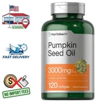 Pumpkin Seed Oil 3000MG 120 Softgels Cold Pressed - Omega 6 & 9 Fatty Acids. Fixed Price $33.99.