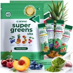Best Tasting Vita Variety Sample Stick Pouch - Super Greens Powder Packets .... Fixed Price $38.95.