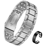 Pulsera De Titanio Con Imanes Alta Potencia Y Anillo Cobre Lujo. Fixed Price $39.79.