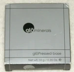 Glominerals Glopressed Base Net Wt. 10 / 0.35 Oz. Cocoa Dark. Fixed Price $24.99.