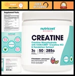 Micronized Creatine Monohydrate Powder - Strawberry Lemonade, 50 Servings, Vegan. Fixed Price $34.99.