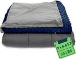 Quility Weighted Blanket 25 Lb Queen Size 60 X80 100% Cotton Cooling & Heating. Fixed Price $79.99.